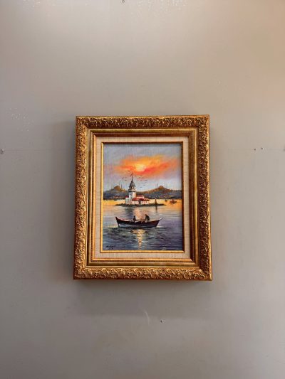Boğaz’da Gün Batımı Yağlı Boya Tablo