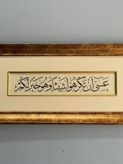 Bakara suresi 216. Ayet Hat Sanatı Tablo